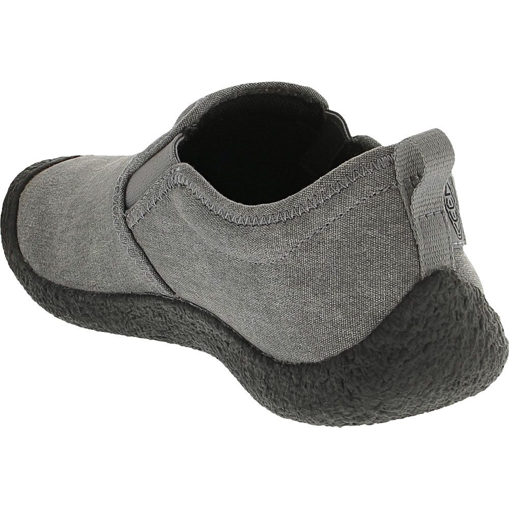 KEEN Howser Canvas Slip On Womens Casual Shoes Grey Black Back View