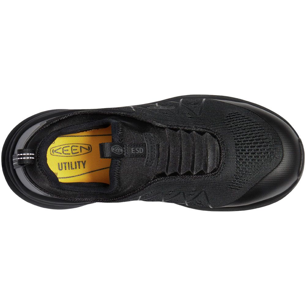 KEEN Utility Vista Energy Shift Composite Toe Work Shoes - Womens Black Back View