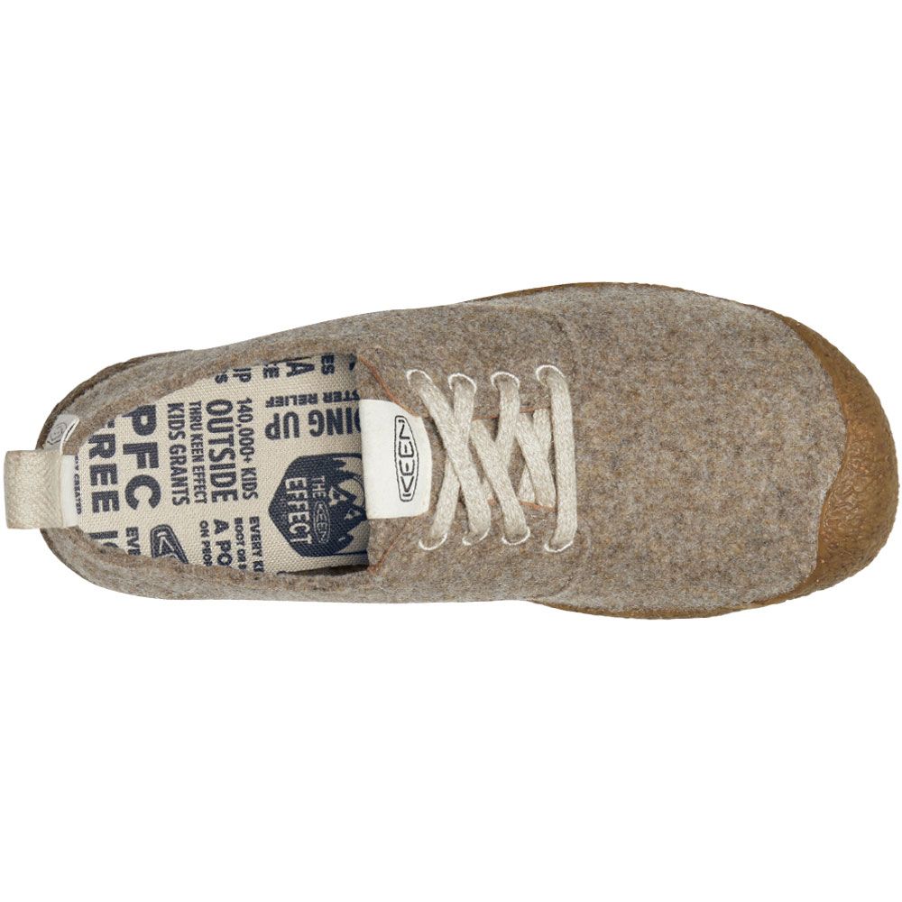 KEEN Mosey Derby Casual Shoes - Womens Taupe Felt Birch Back View