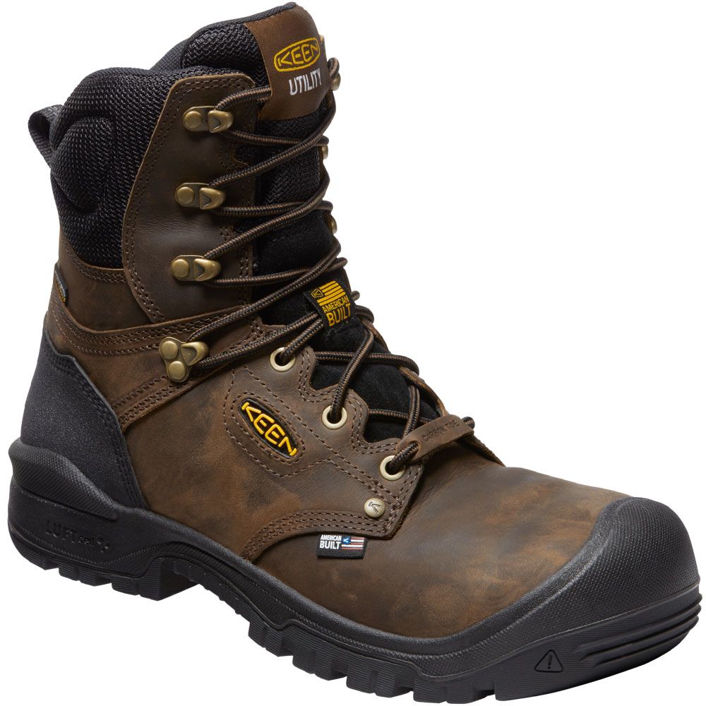 KEEN Utility Independence 8" Composite Toe Work Boots - Mens Dark Earth Black