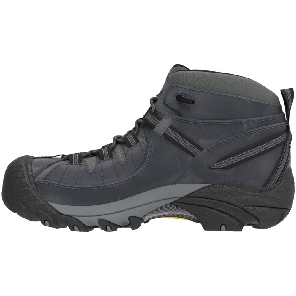 KEEN Targhee 2 Mid Wp Hiking Boots - Mens Steel Grey Magnet Back View