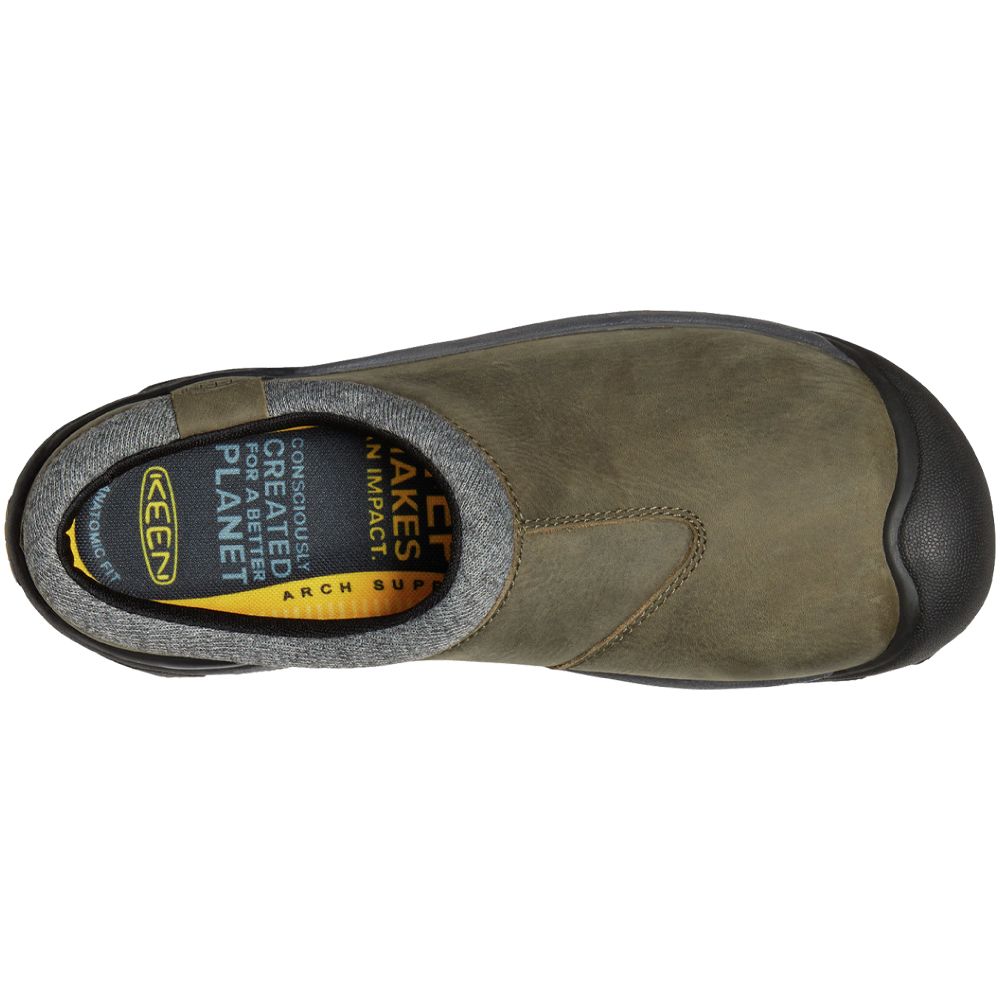 KEEN Targhee 2 Clog Slip On Casual Shoes - Mens Pewter Black Back View