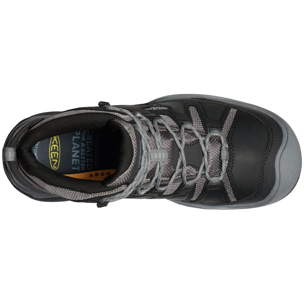 KEEN Circadia Wp Boot Hiking Boots - Mens Black Grey Back View