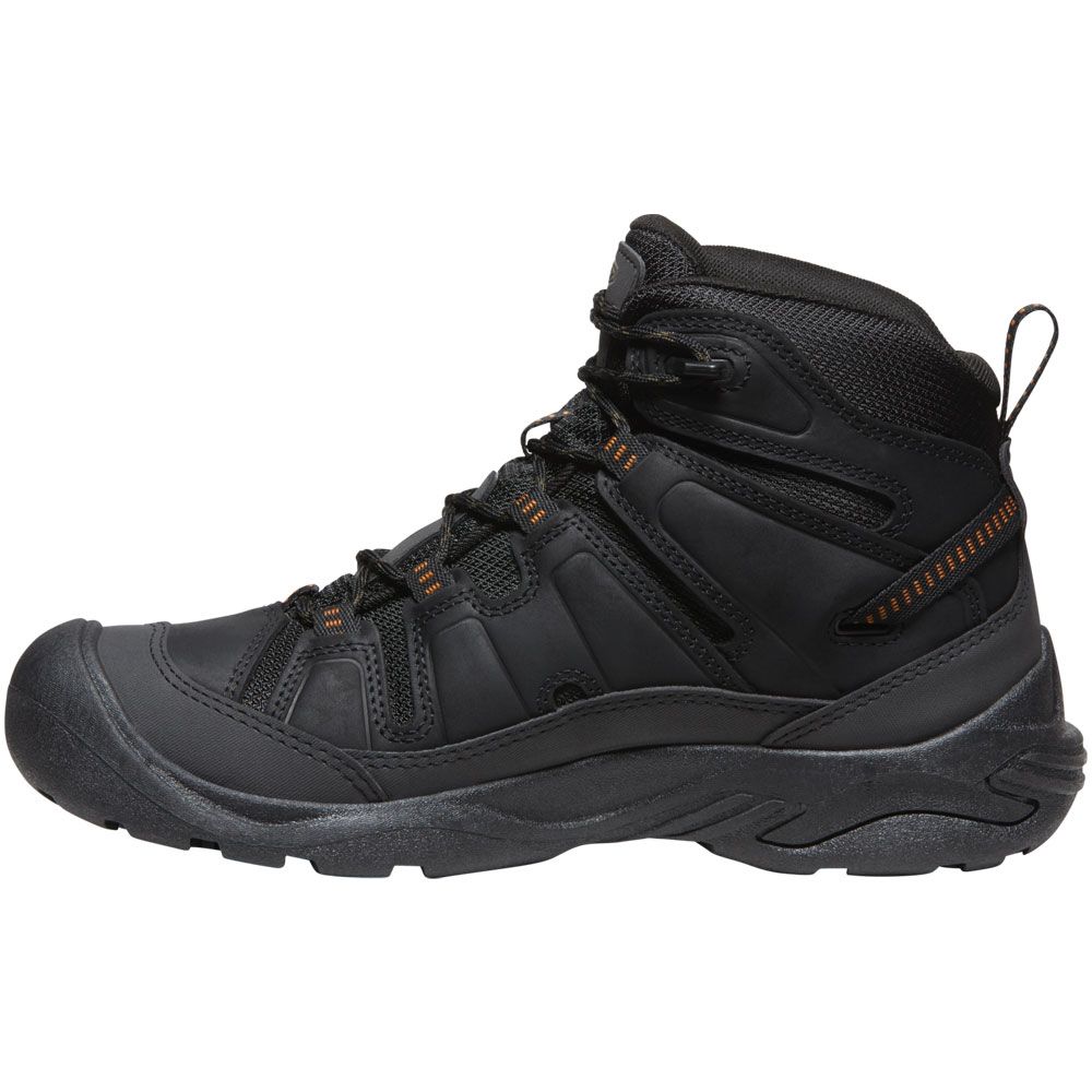 KEEN Circadia Mid Wp Hiking Boots - Mens Black Curry Back View