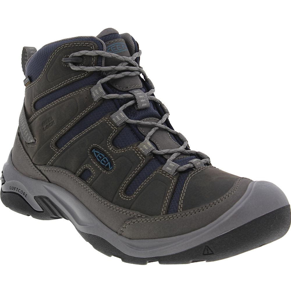 KEEN Circadia Mid Wp Hiking Boots - Mens Steel Grey Legion Blue
