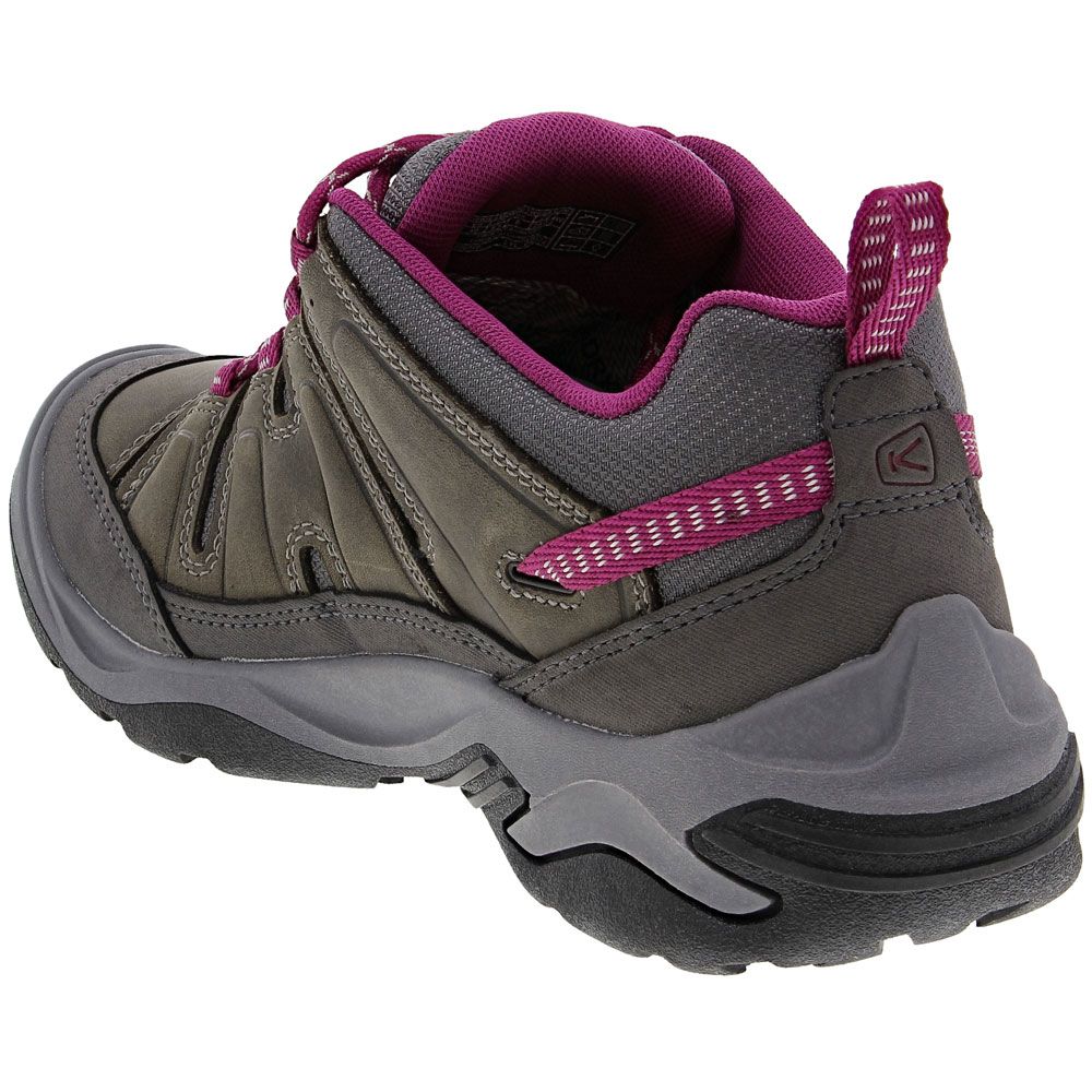 KEEN Circadia Waterproof Womens Hiking Shoes Steel Grey Back View