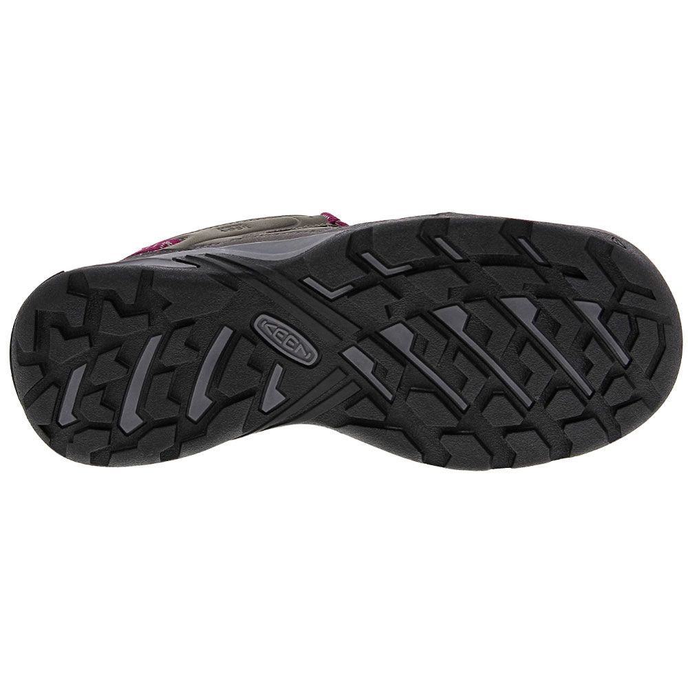 KEEN Circadia Waterproof Womens Hiking Shoes Steel Grey Sole View