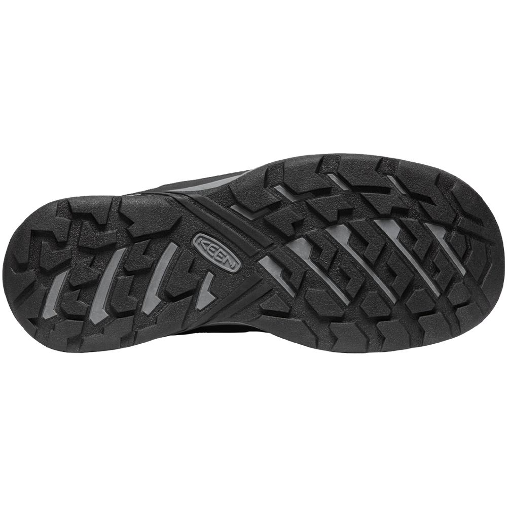 KEEN Circadia Vent Hiking Shoes - Mens Black Steel Grey Sole View