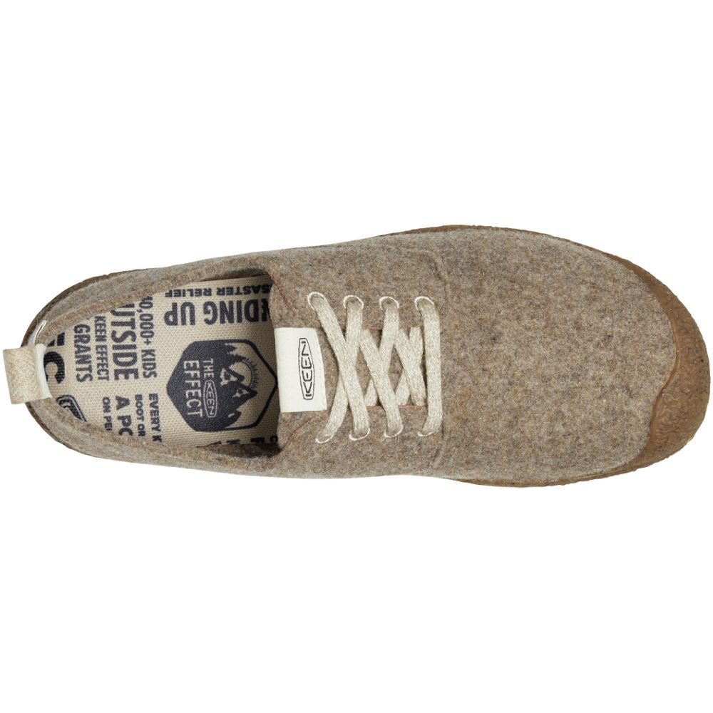 KEEN Mosey Derby Lace Up Casual Shoes - Mens Taupe Felt Birch Back View