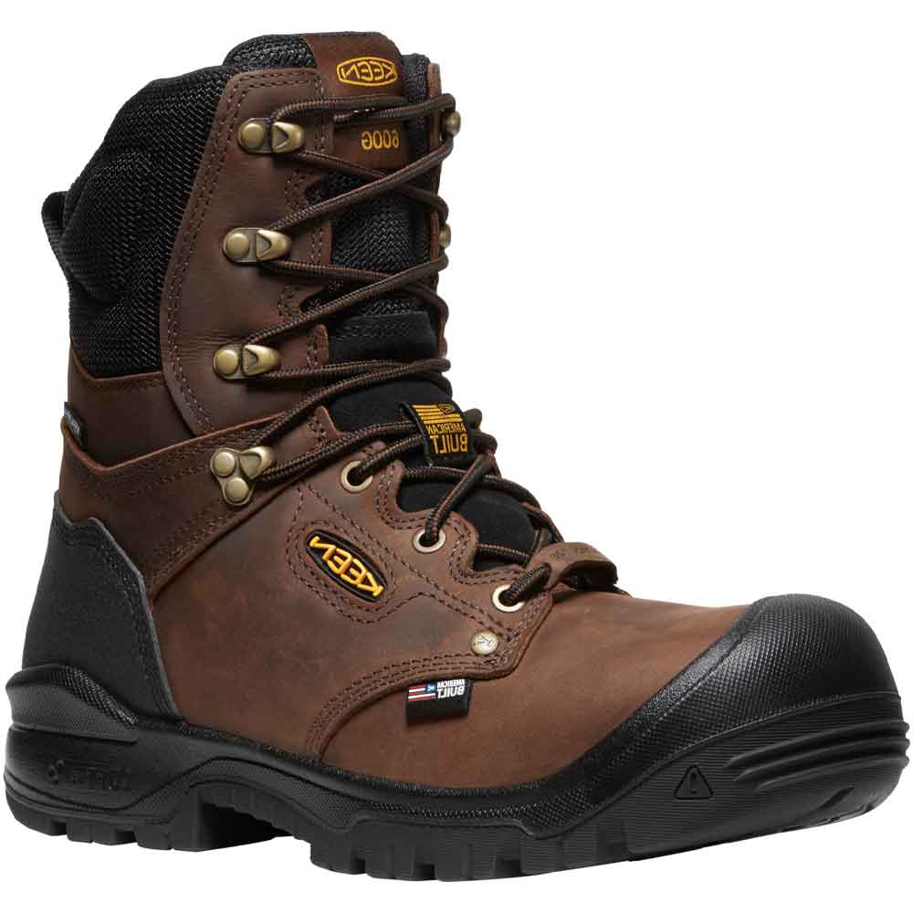 KEEN Utility Independence Insulated 8" CT Work Boots - Mens Dark Earth Black