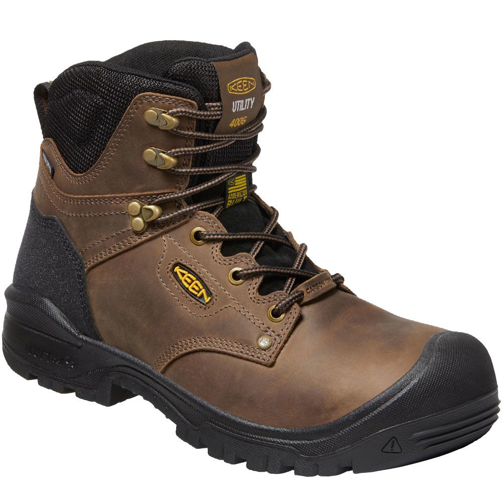 KEEN Utility Independence 6" Ins CT Work Boots - Mens Dark Earth Black