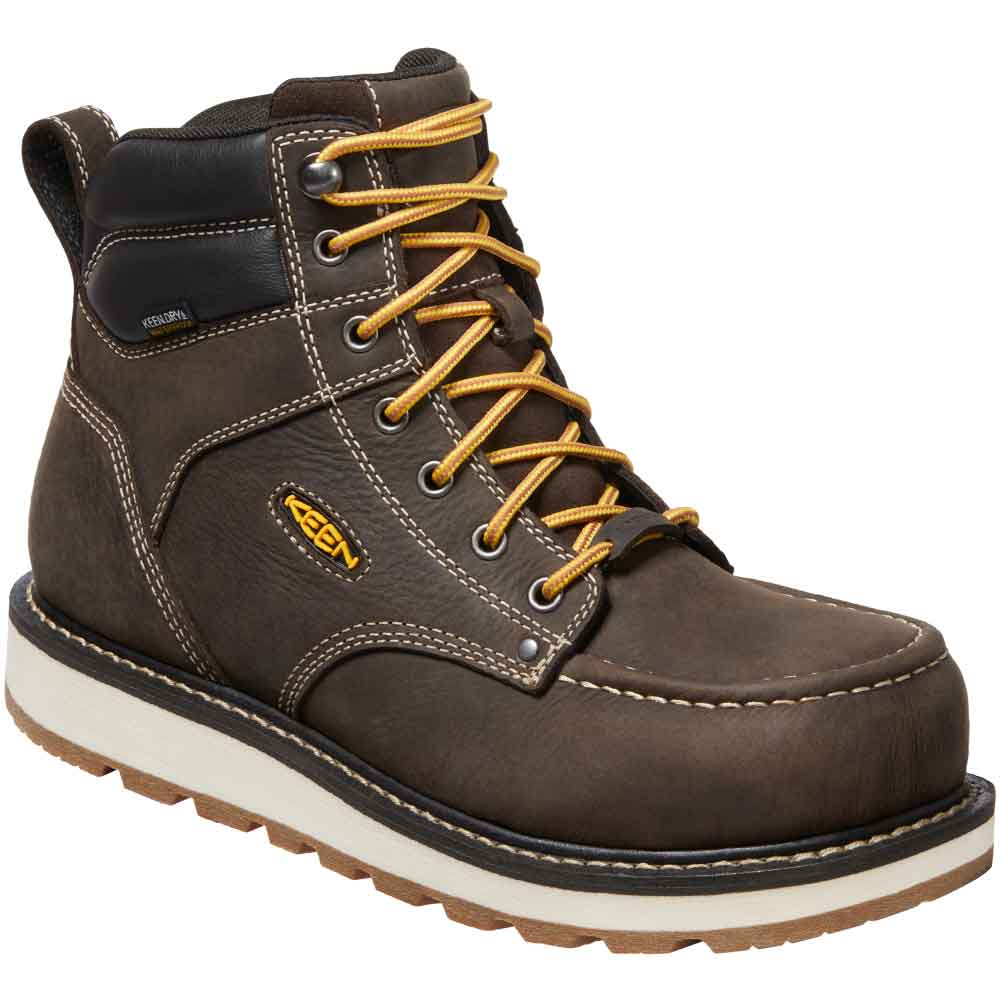 KEEN Utility Cincinnati 6" Wp Ct Composite Toe Work Boots - Mens Dark Chocolate Sandshell