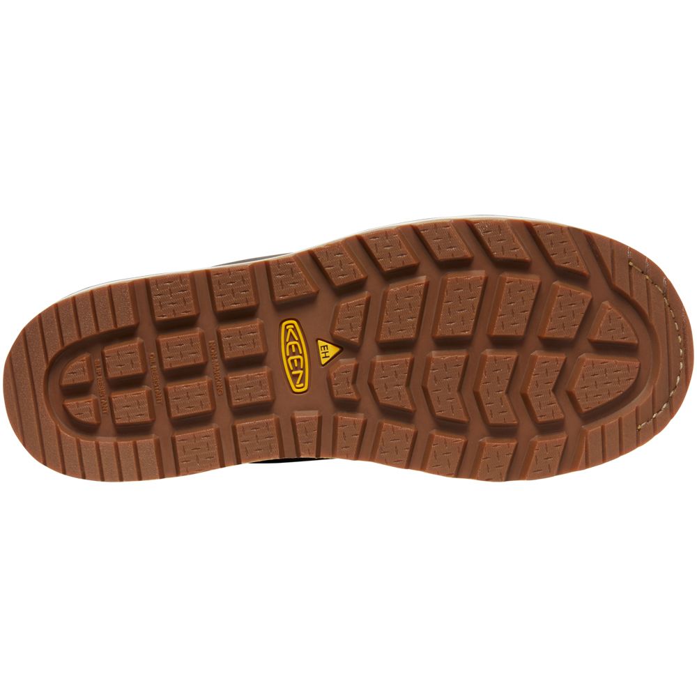KEEN Utility Cincinnati 6" Wp Ct Composite Toe Work Boots - Mens Dark Chocolate Sandshell Sole View