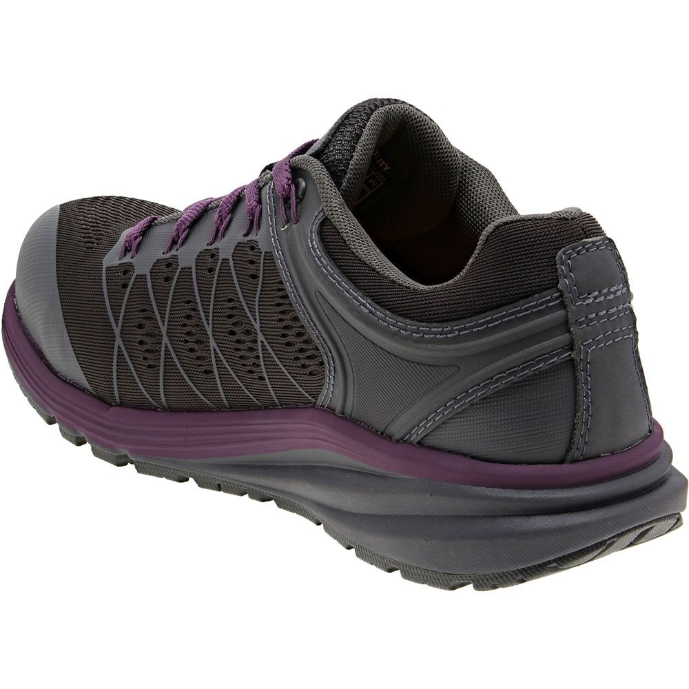 KEEN Utility Vista Energy Composite Toe Work Shoes - Womens Magnet Prune Purple Back View