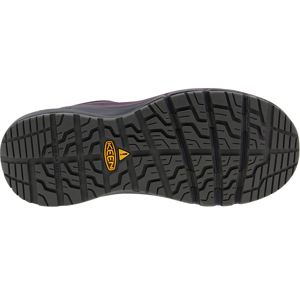 KEEN Utility Vista Energy Composite Toe Work Shoes - Womens Magnet Prune Purple Sole View