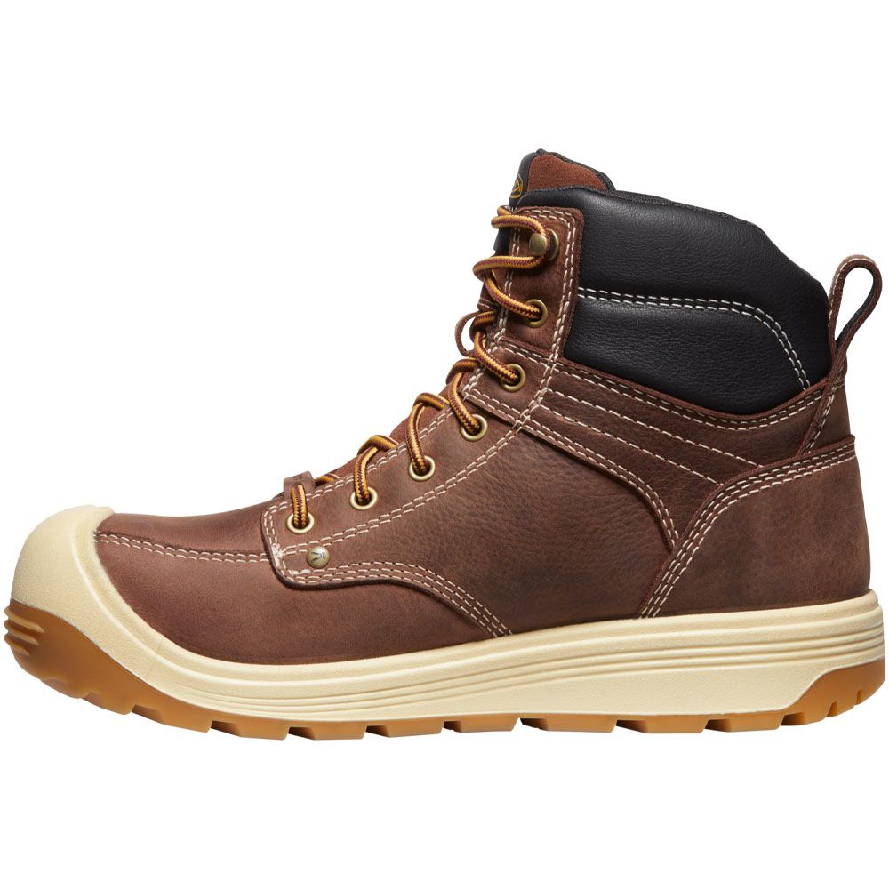 KEEN Utility Fort Wayne 6in Wp Ct Composite Toe Work Boots - Mens Tortoise Shell Gum Back View