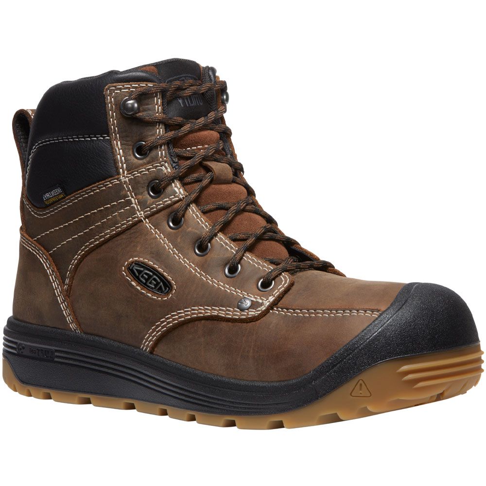KEEN Fort Wayne 6in WP Non-Safety Toe Work Boots - Mens Dark Earth Gum