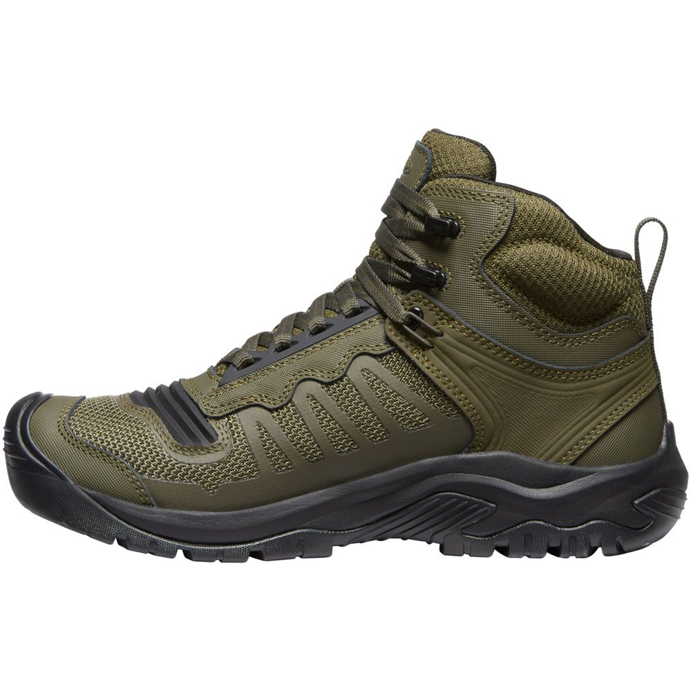 KEEN Reno KBF WP Mid Non-Safety Toe Work Boots - Mens Dark Olive Black Back View