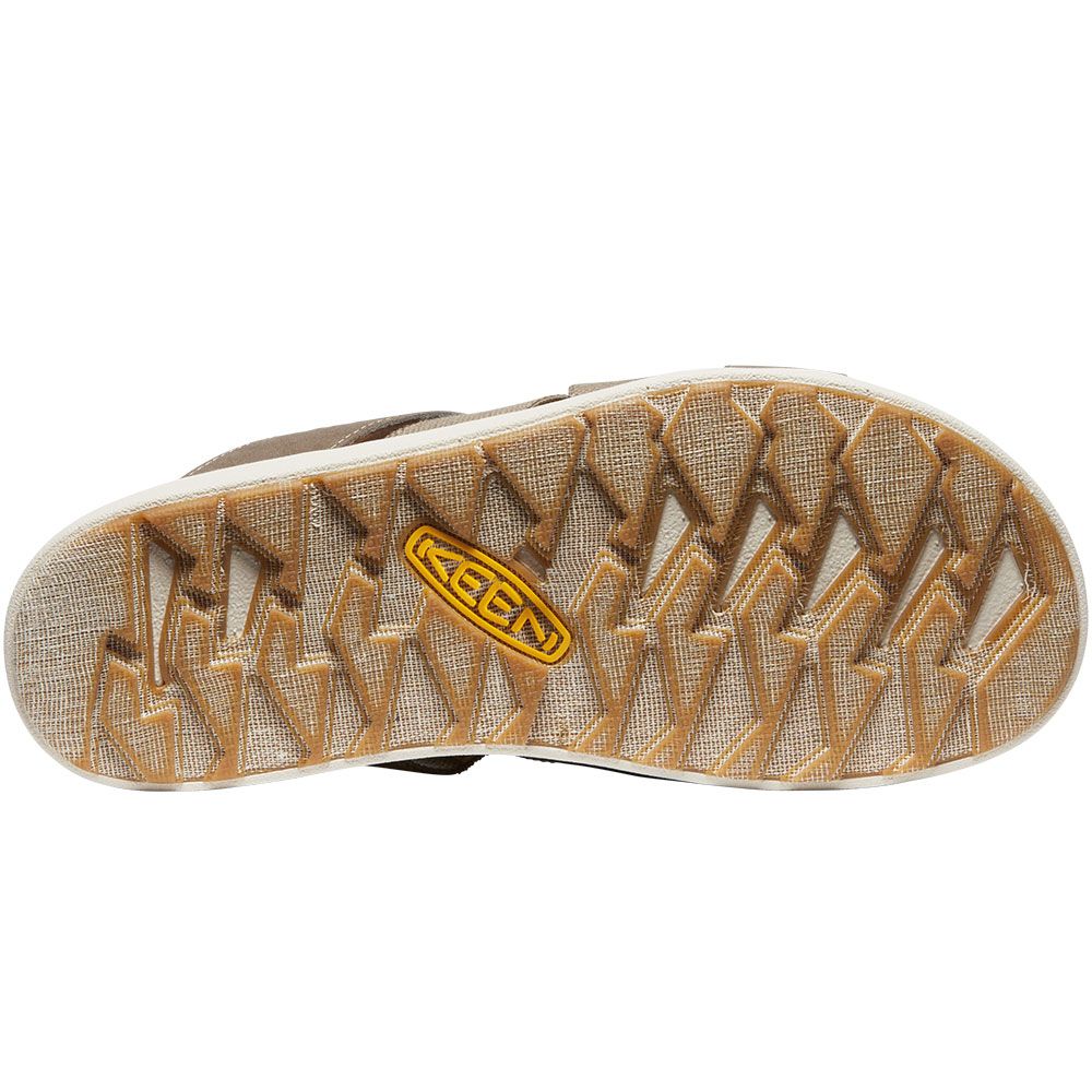 KEEN Elle Mixed Slide Sandals - Womens Brindle Birch Sole View