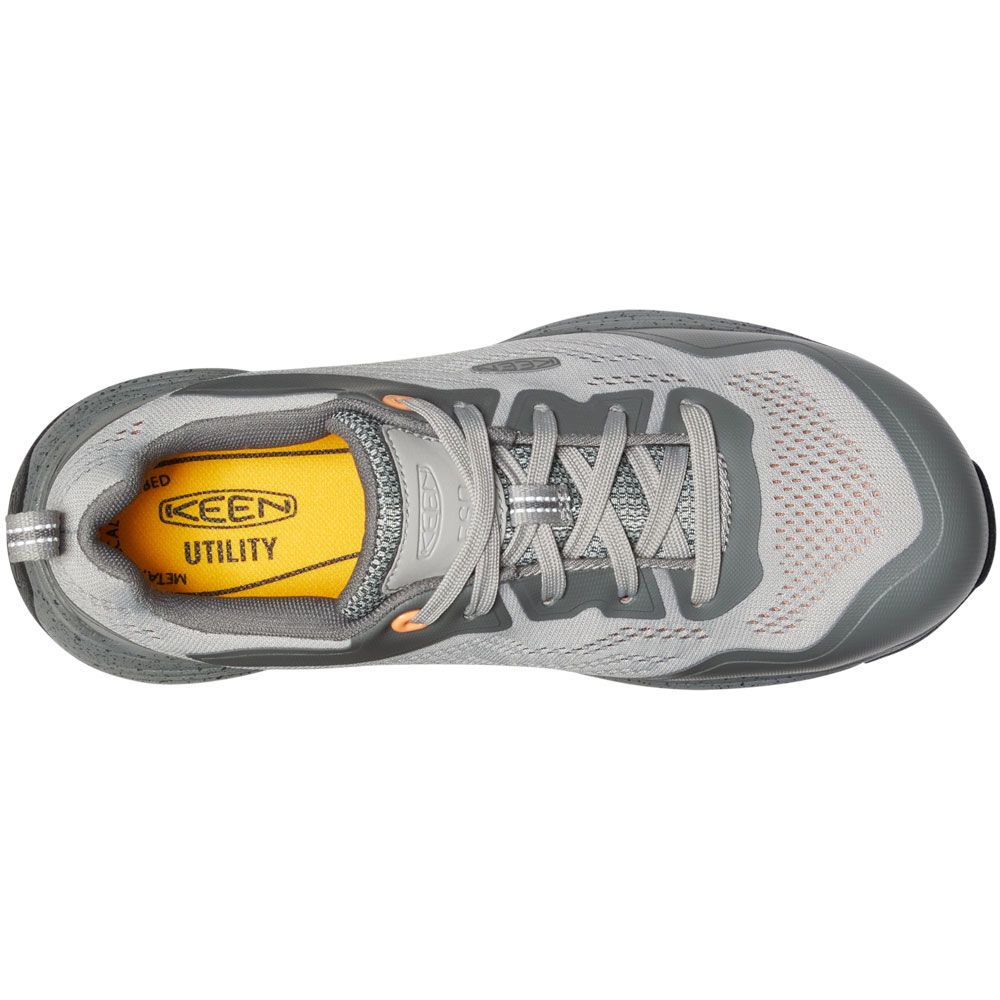 KEEN Utility Sparta 2 ESD Safety Toe Work Shoes - Womens Drizzle Papaya Back View