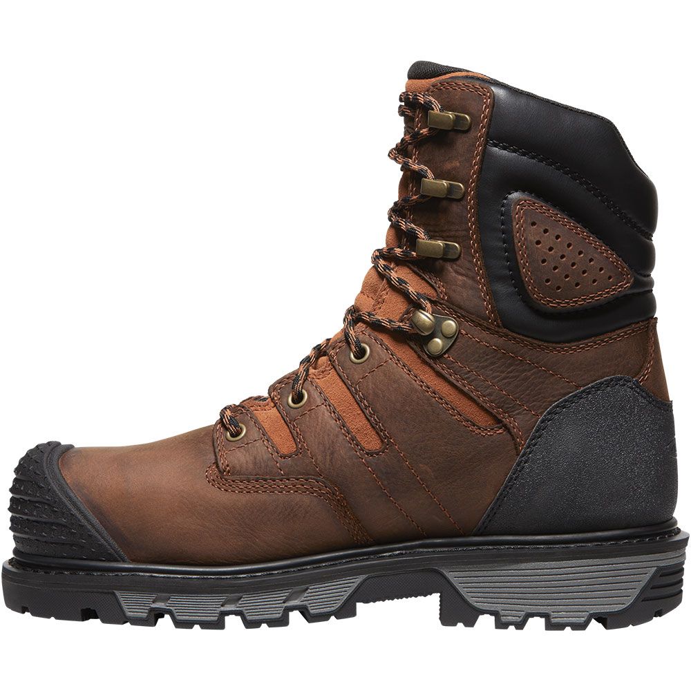 KEEN Utility Camden 8 In Wp Cft Composite Toe Work Boots - Mens Leather Brown Black Back View