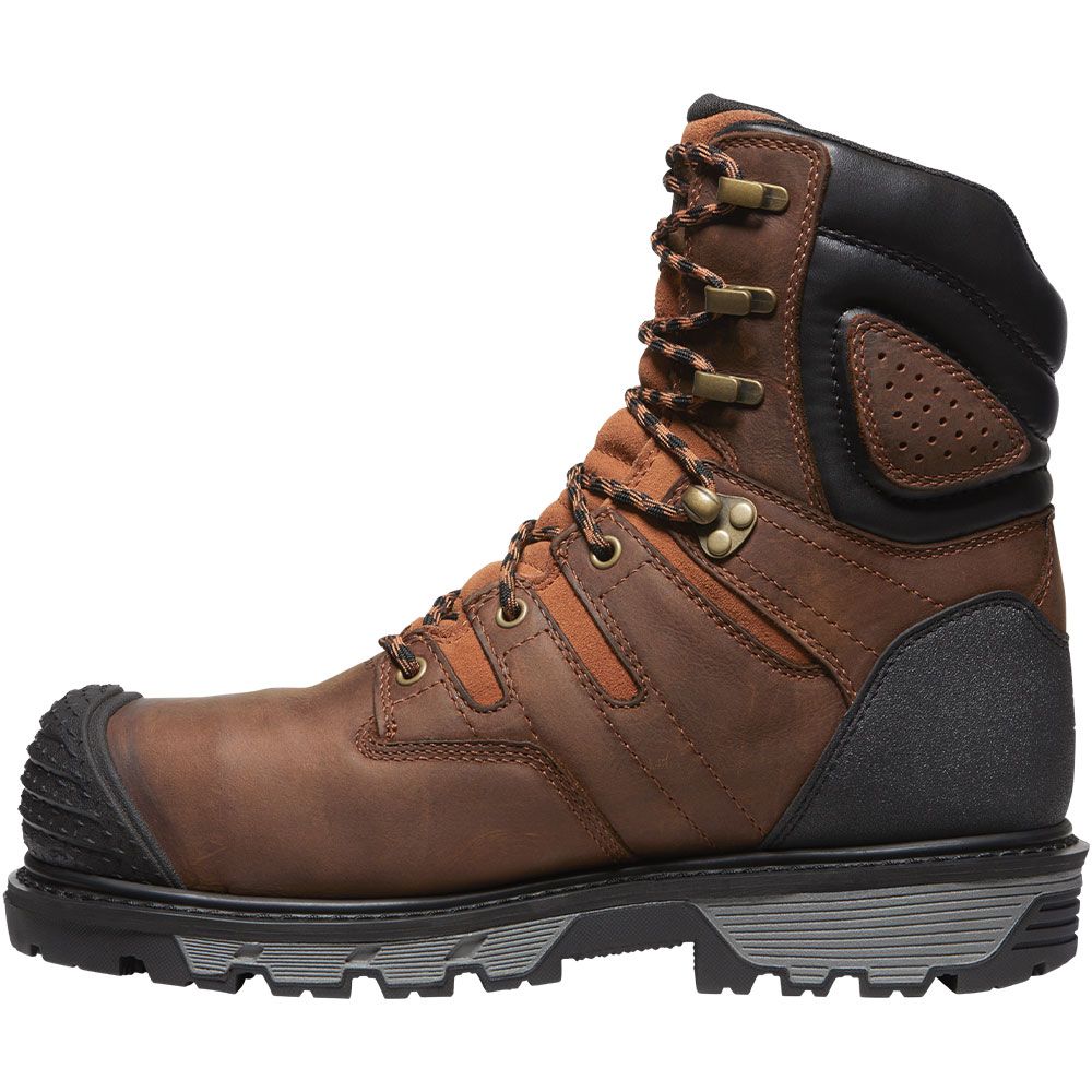KEEN Utility Camden 8" WP Insulated CFT Boots - Mens Leather Brown Black Back View