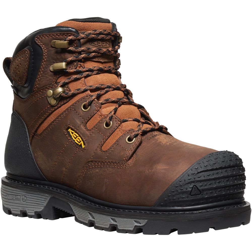 KEEN Utility Camden 6" Int Met WP Composite Toe Work Boots - Mens Leather Brown Black