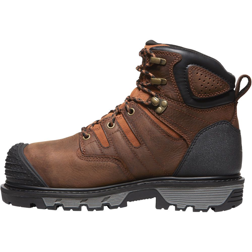 KEEN Utility Camden 6" Int Met WP Composite Toe Work Boots - Mens Leather Brown Black Back View