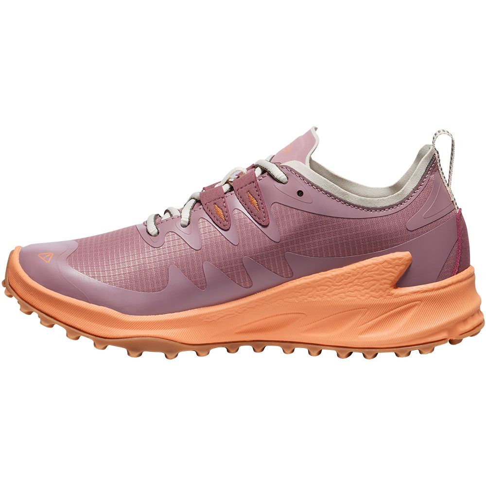 KEEN Zionic Speed Trail Running Shoes - Womens Nostalgia Rose Tangerine Back View