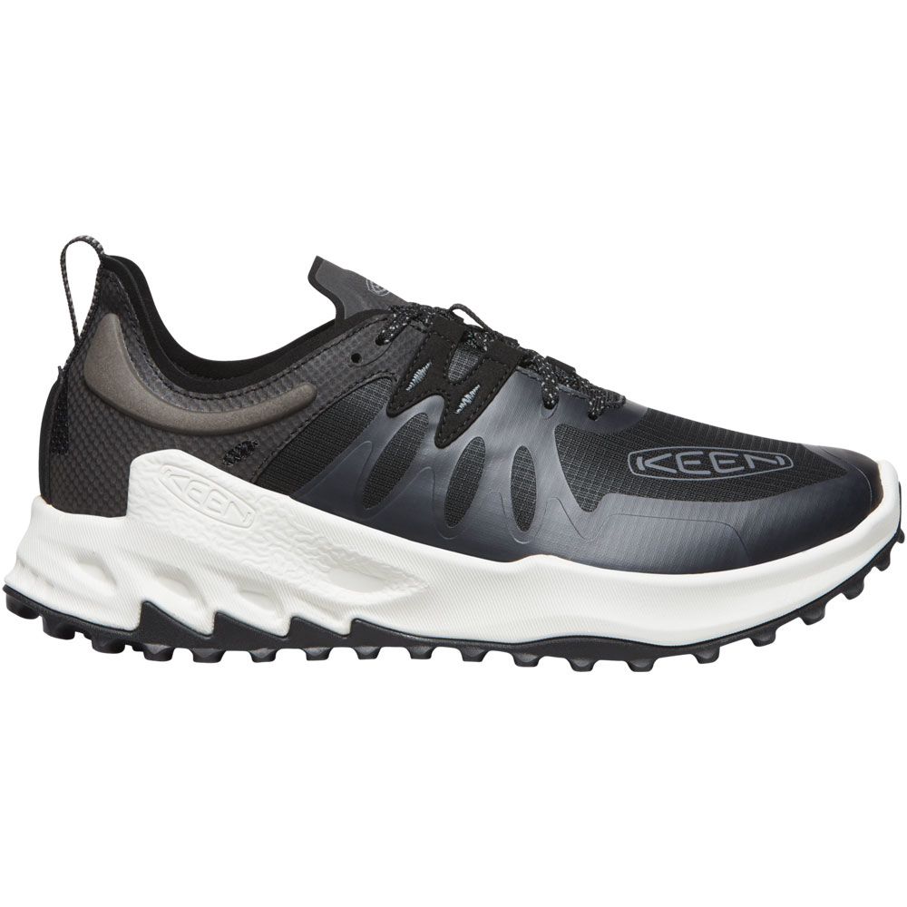 KEEN Zionic Speed Trail Running Shoes - Mens Black Star White Side View