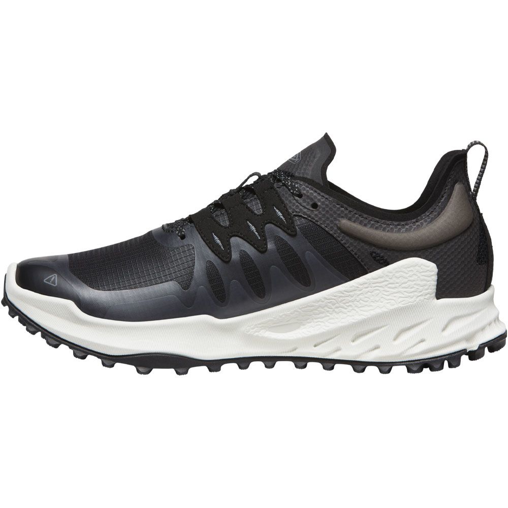 KEEN Zionic Speed Trail Running Shoes - Mens Black Star White Back View