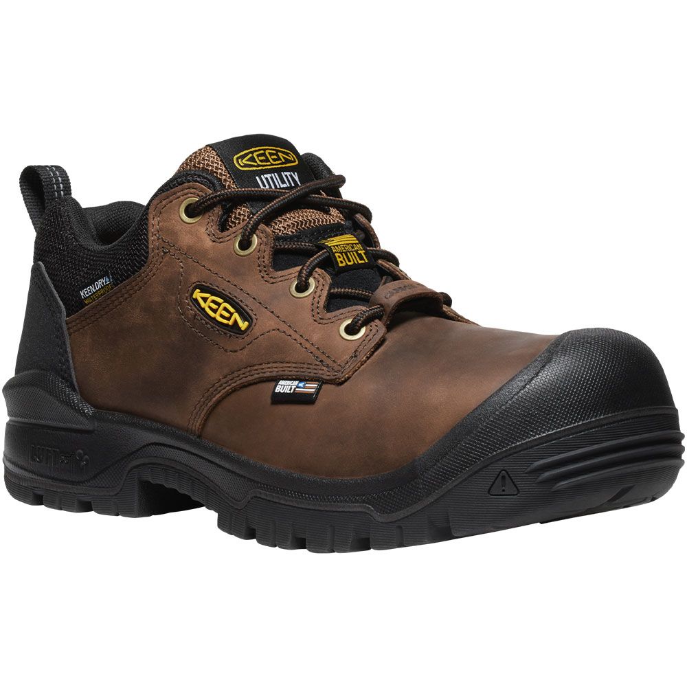 KEEN Utility Independence Ox WP CFT Shoes - Mens Dark Earth Black