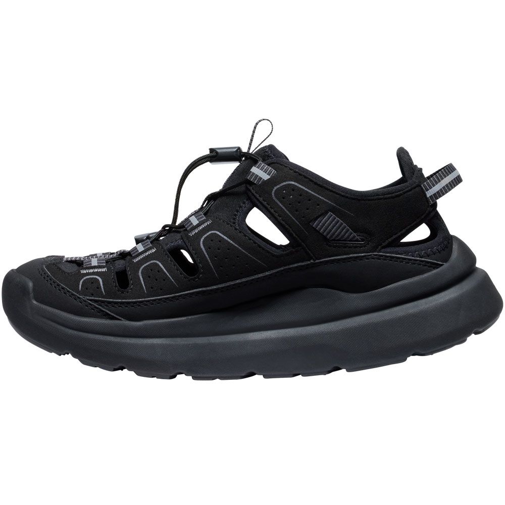 KEEN WK450 Sandal Outdoor Sandals - Womens Black Black Back View