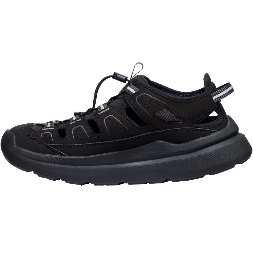 KEEN Wk450 Sandal Outdoor Sandals - Mens Black Black Back View