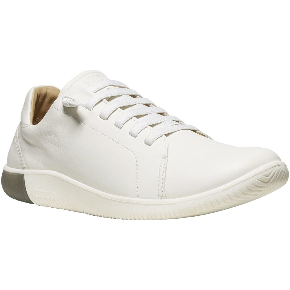 KEEN Knx Leather Sneaker Lace Up Casual Shoes - Mens Star White