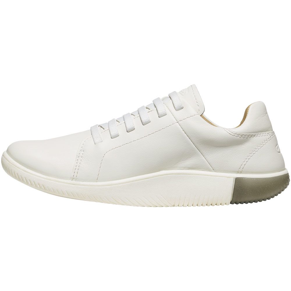KEEN Knx Leather Sneaker Lace Up Casual Shoes - Mens Star White Back View
