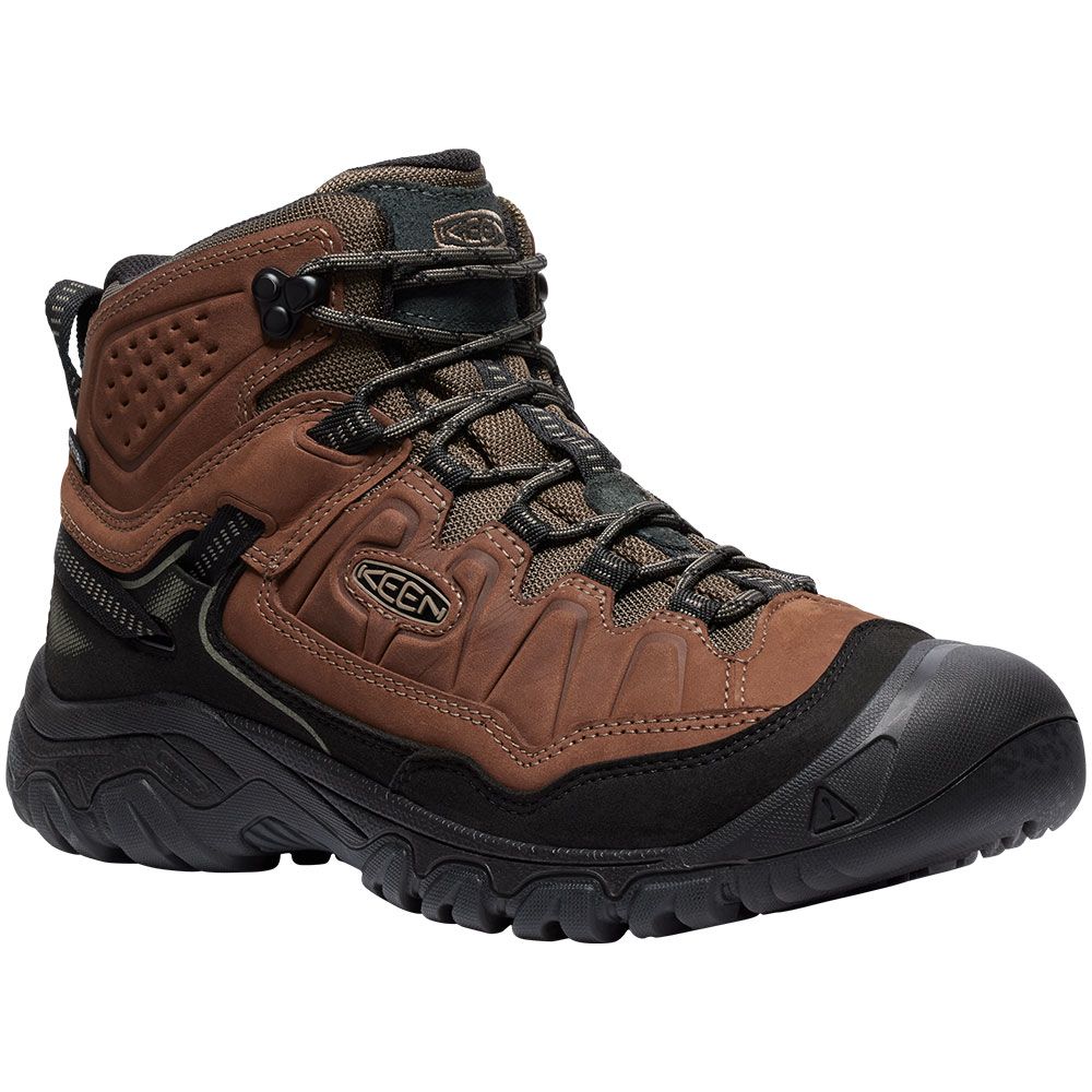 KEEN Targhee 4 Mid Wp Hiking Boots - Mens Bison Brindle