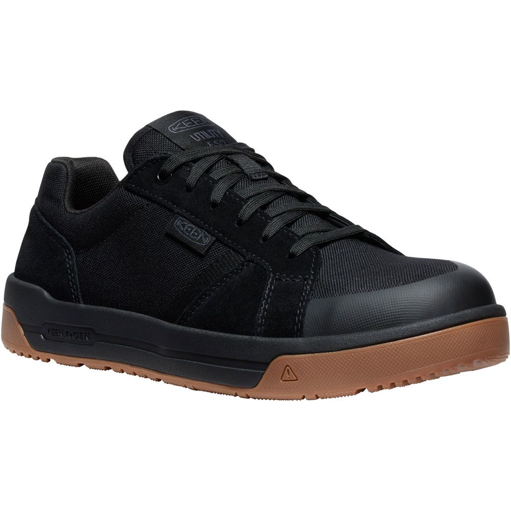 KEEN Kenton Esd Shoe Ct Composite Toe Work Shoes - Mens Black Gum