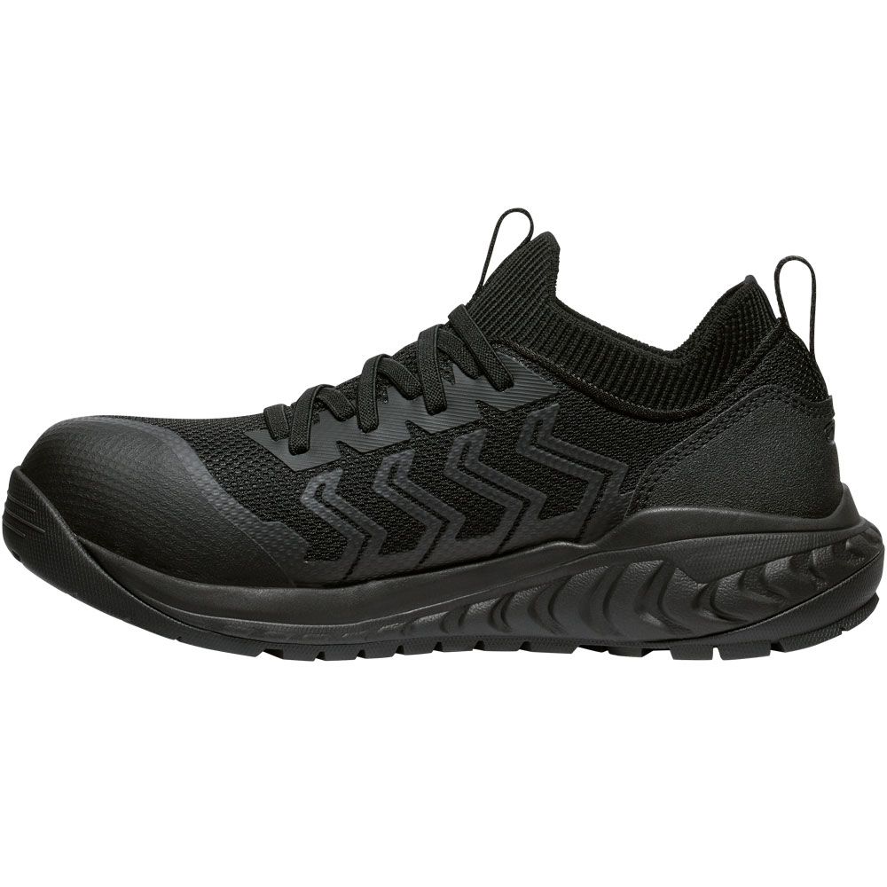 KEEN Arvada Shift Ct Composite Toe Work Shoes - Womens Black Magnet Back View