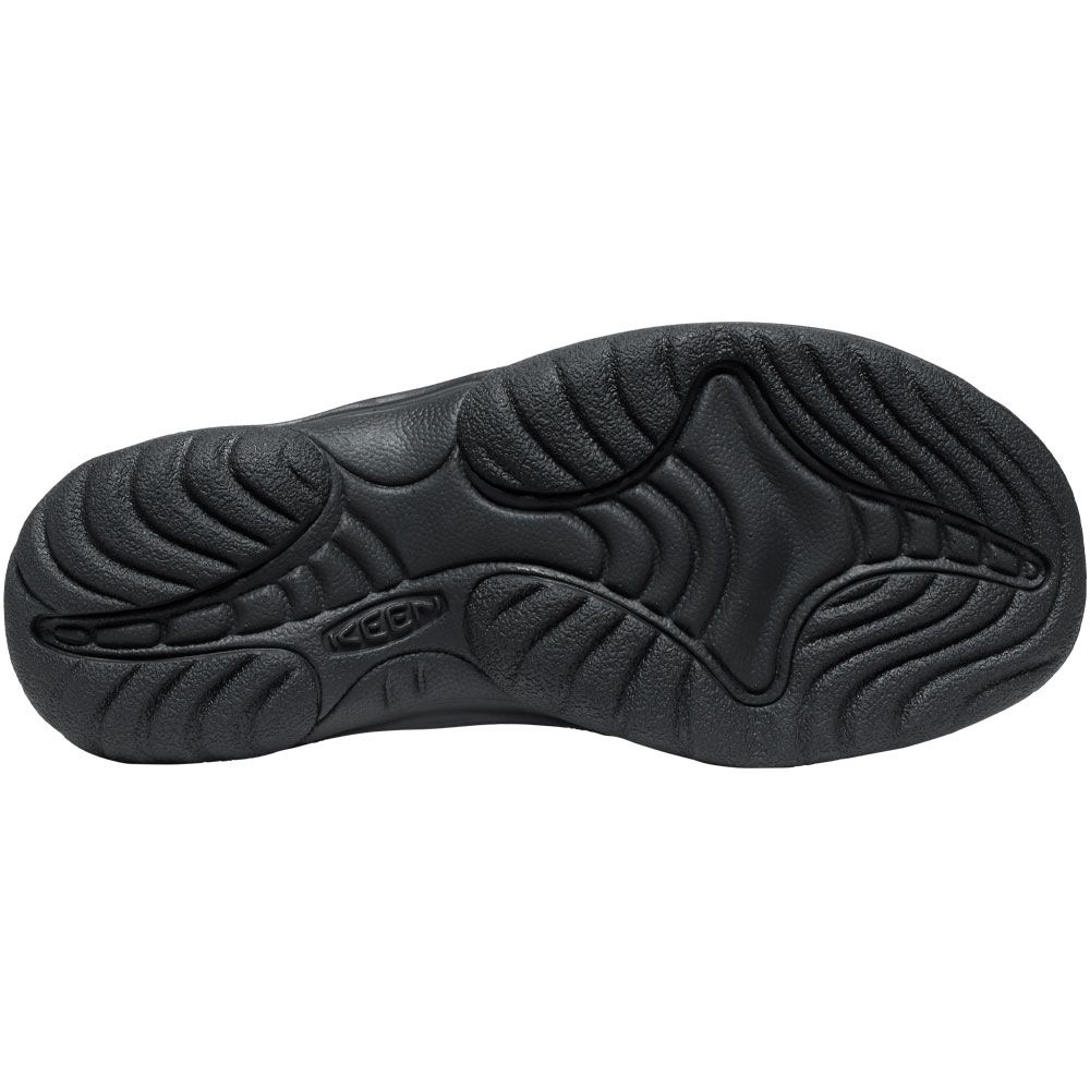 KEEN Kona Leather Flip Flops - Womens Black Vapor Sole View
