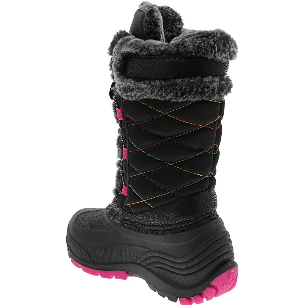 Kamik Star 2 Winter Boots - Girls Black Pink Back View