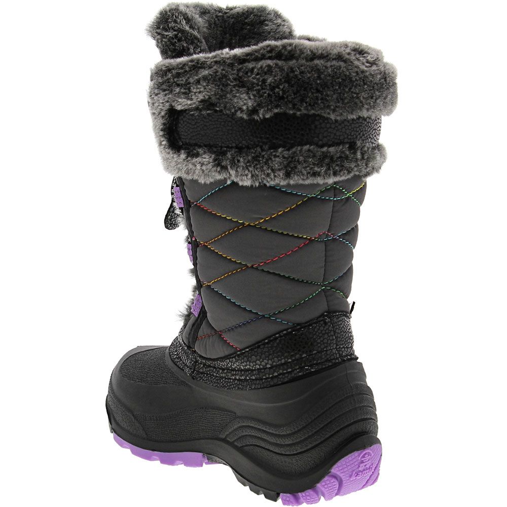 Kamik Star 2 Winter Boots - Girls Black Purple Back View