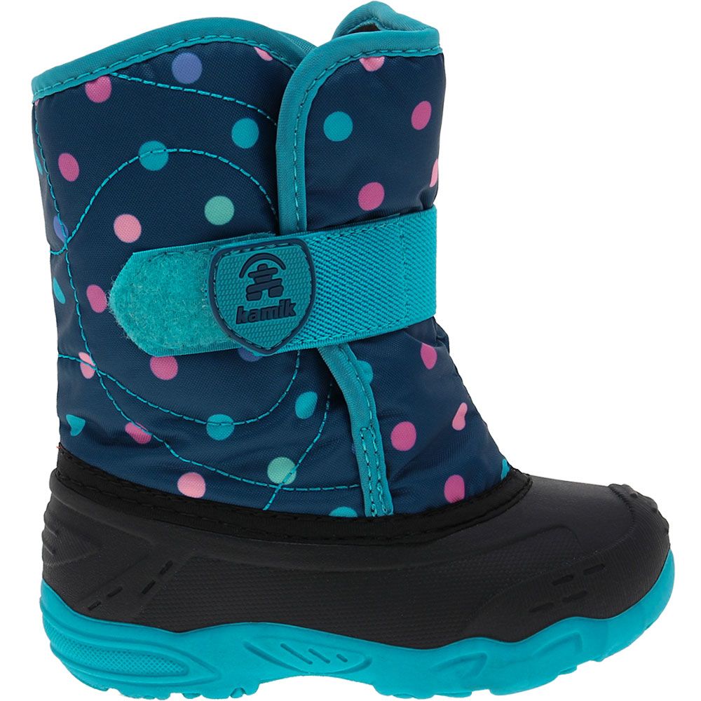 Kamik Snowbug 6 Winter Boots - Baby Toddler Teal Blue Side View