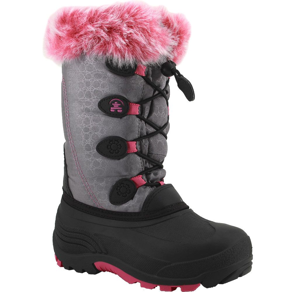 Kamik Snowgypsy Winter Boots - Girls Grey Pink