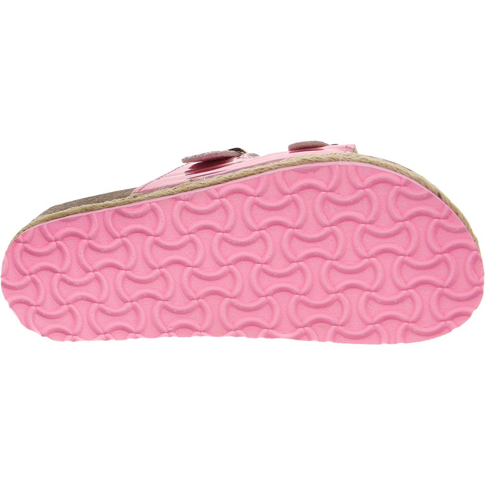 Kensie 2 Buckle Sandal Dress Sandals - Girls Pink Sole View