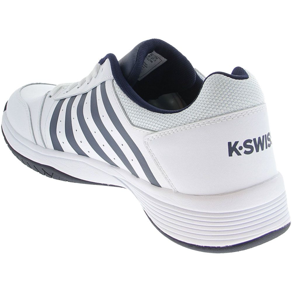 K Swiss Court Smash Tennis Shoes - Mens White Denim Back View