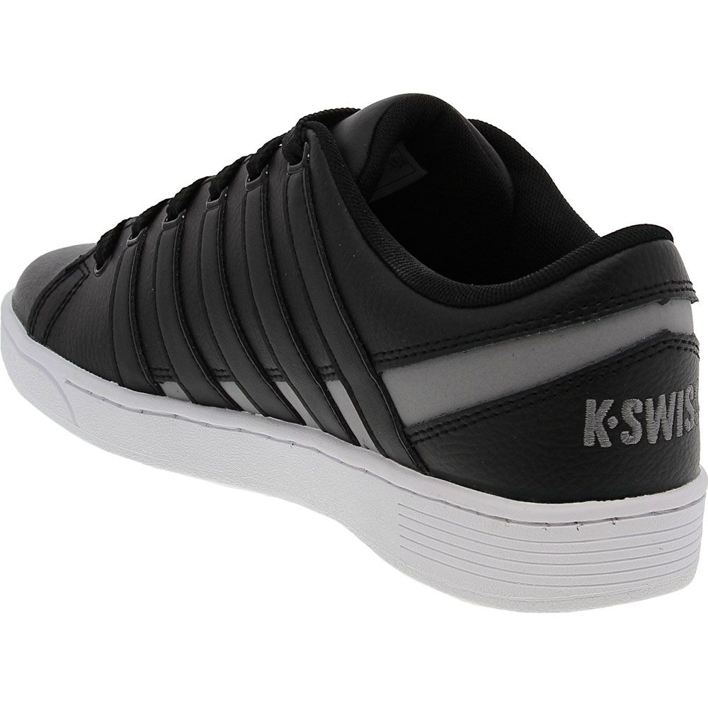 K Swiss Ramli Court Lifestyle Shoes - Mens Black White Grey Back View