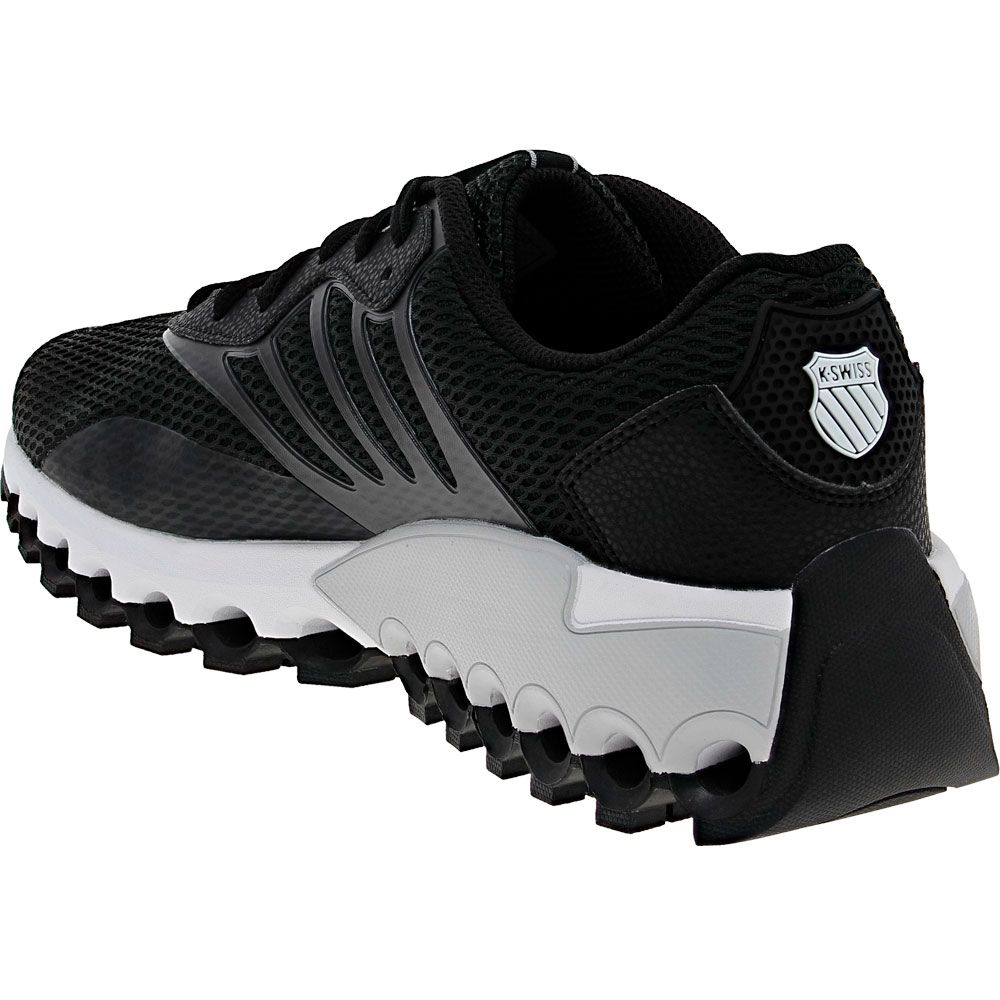 K Swiss Tubes Sport Running Shoes - Mens Black White Back View
