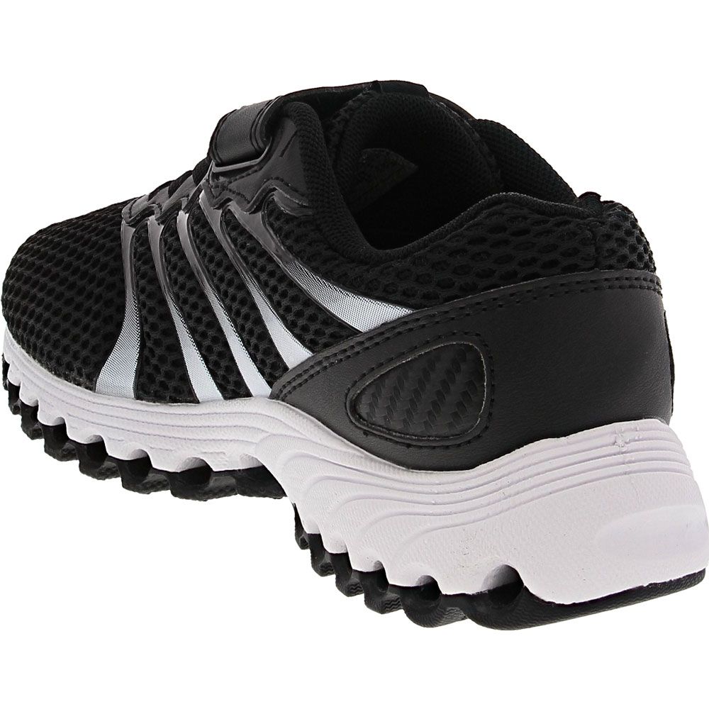 K Swiss Tubes Comfort 200 Strap Little Kids Running Shoes Black White Back View