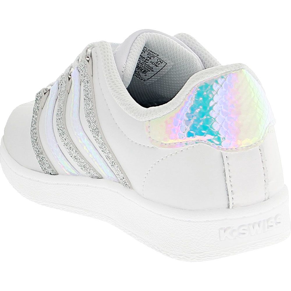 K Swiss Classic VN Mermaid Girls Lifestyle Shoes White Sparkling Mermaid Back View